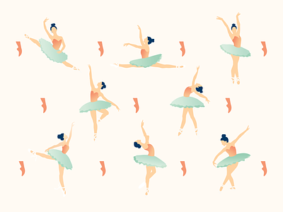 Ballet dancers ballet dancer desktop design illustration pattern pattern design photoshop