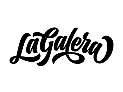La Galera art gallery cali colombia lettering logo logotype vector