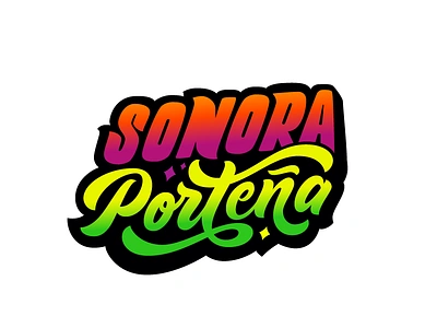 Sonora Porteña argentina buenos aires cartelería chicha chicha cumbia lettering logo logotype perú south america vector