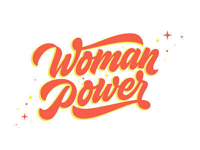 Woman Power equality feminism human rights lettering script lettering