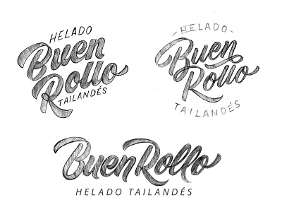 Buen Rollo argentina buenos aires handlettering ice cream ice cream shop lettering logo logo design logotype sketch