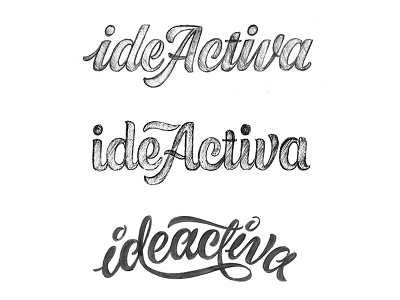 IdeActiva apparel branding ideactiva lettering logotype sketch tshirt uruguay