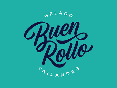 Buen Rollo Logotype argentina buenos aires ice cream lettering logo logotype
