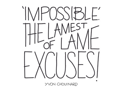 Lame Excuses handlettering quote type