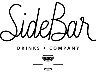 Sidebar Main Logo bar branding cocktails hand lettering illustration logo typography