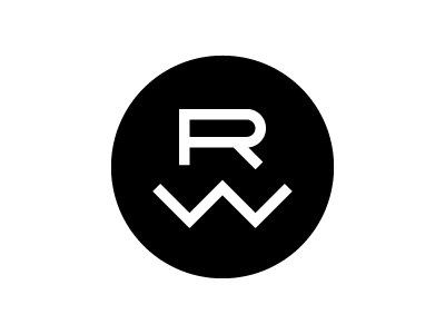 RW Final black circle illustrator logo monogram white
