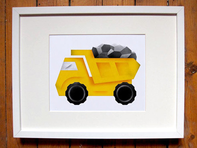 Drumptruck finis dumptruck etsy illustration print texture trucks