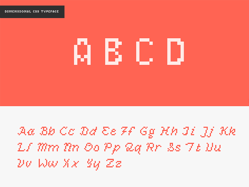 3d pixel "Typeface"