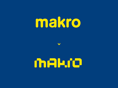 Makro - before and after branding logotype makro redesign