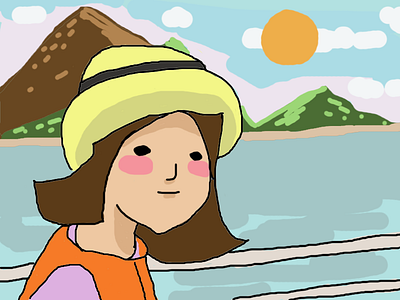 Summer Is Coming character children drawing girl illustration illustrator