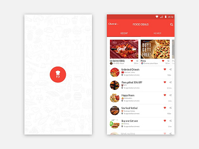 FoodDeals application creative application food app restaurant app.
