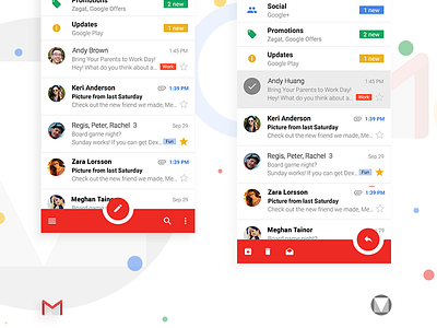 Gmail Redesign 2018 android app app design chennai email. gmail google ios material design mobile app ui ui