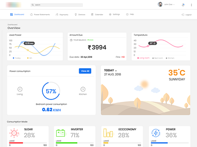 EB DASHBOARD analytic calendar ui chart chennai dashboad graph illustration landing page sketch ui user webapp zoho