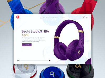 Beats Studio3 NBA collection beats by dre homepage design nba ui webdesign website