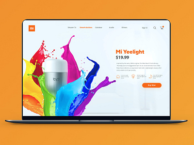 Mi Yeelight design designer homepage design icon logo product page shot ui uiux userinterface webdesign webdesigner website
