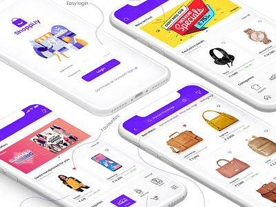 Shoppily Mobile Application design ecommerce app ecommerce business shoppingapplication ui userinterface
