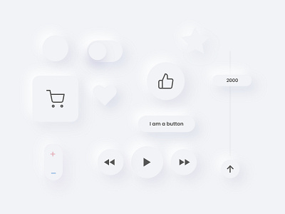 Soft UI elements app app design clean clean ui colors elements illustration minimal softui uitrends uitribe userinterface userinterfacedesign white