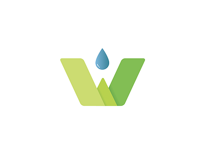 W design droplet logo water