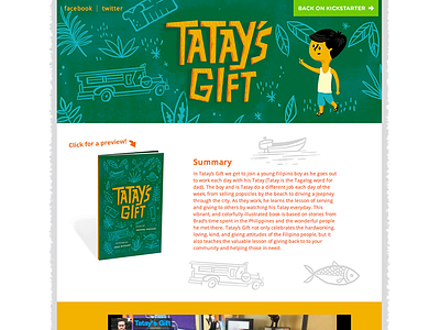 Taytay's Gift charity illustration kickstarter philippines web