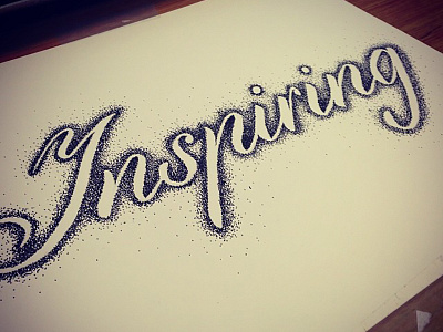 Stipple art print stipple typography