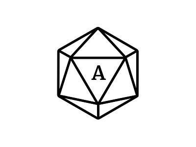 A20 Logo a brand design dice line art logo vector