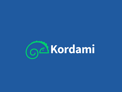 Kordami Logo design iguana kordami logo vector