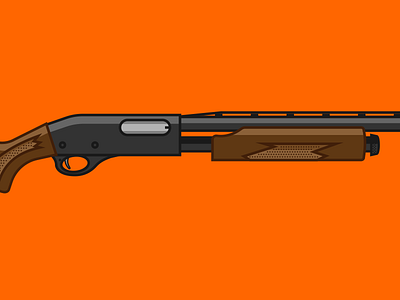 Remington 870 design gun icon illustration remington shotgun