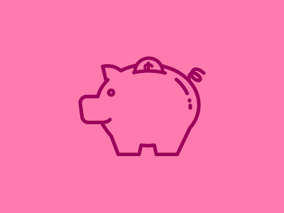 Piggy Bank bank design icon illustration logo piggy retirement savings vector