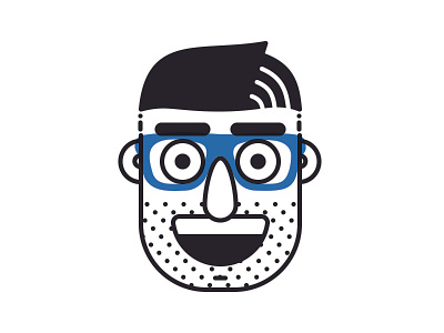 Self Portrait design designer face glasses head icon illustration self portrait vector