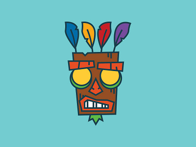 "Rutabaga" aku aku buddies crash bandicoot design icon illustrator vector