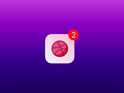 2x Dribbble Invites dribbble icon invite ios iphone notification sketch ui design vector