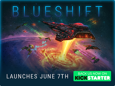 BLUESHIFT Launch aliens battle blueshift boardgame branding design gaming kickstarter print space tabletop