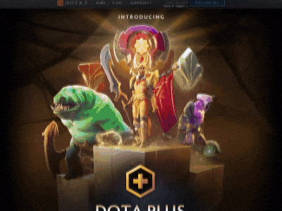 Dota Plus Website design dota2 game illustration pc valve website