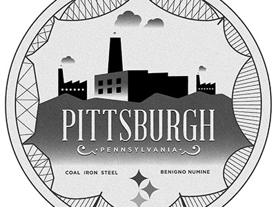 Pittsburgh art deco bridges factory luggage pennsylvania pittsburgh steelers sticker