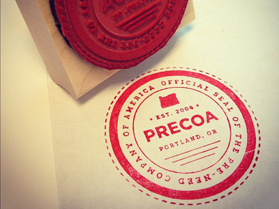 Official Precoa Stamp design logo official oregon portland rubber stamp seal stamp