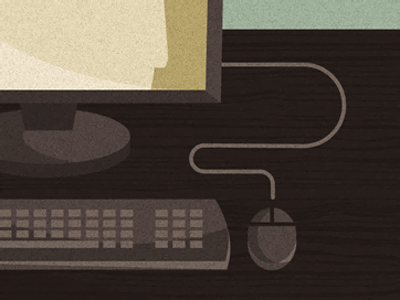 Desktop design illustration retro vector