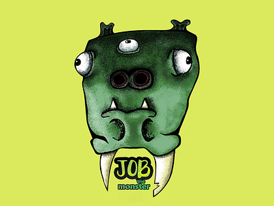 Job - The Monster cartoon character character art character design colorful design frog illustration job monster vector