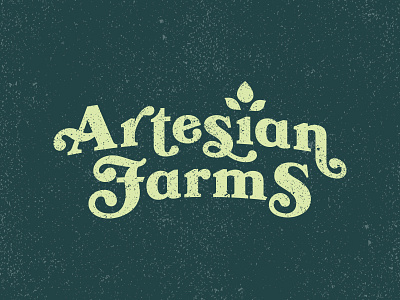 Artesian Farms branding detroit farm hydroponics identity logo natural organic vintage