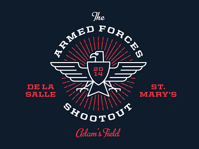 Armed Forces Shootout armed forces bird branding eagle football logo patriotic soccer usa