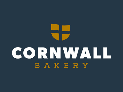 Cornwall Bakery boating branding cornwall flag gold icon identity logo nautical navy sailing