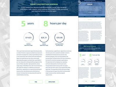 EITC Website circle counters data electric full width infographic layout web website