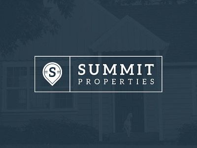 Summit Properties Identity blue branding duotone housing icon location logo real estate
