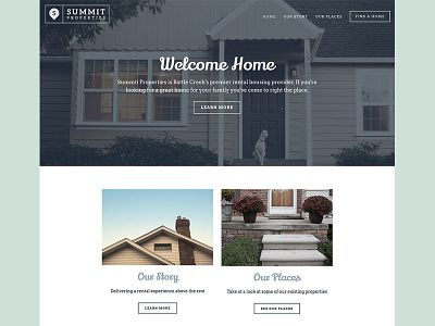 Summit Properties Website branding full width home overlay real estate web website