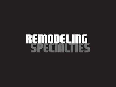 Remodeling Specialties branding logo logotype stacked typography