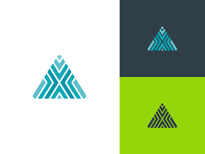 Transitional Change branding delta icon logo transition triangle