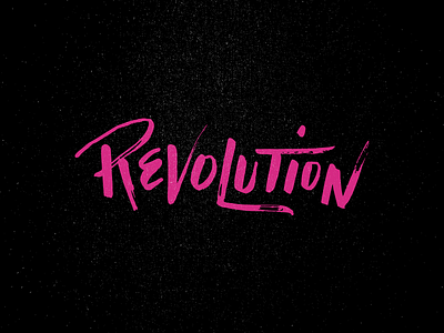 Revolution branding brush graffiti hand lettering lettering logo script type typography