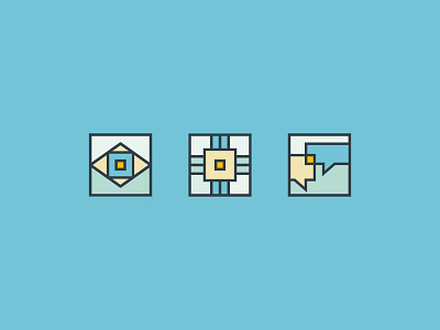 Icon Style branding consulting eye iconography icons intelligence square
