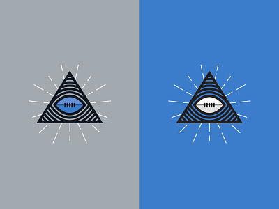 Color Way Exploration branding fantasy football icon illuminati logo mark triangle truth