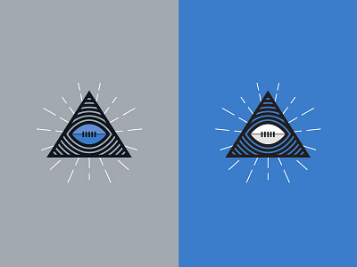 Color Way Exploration branding fantasy football icon illuminati logo mark triangle truth