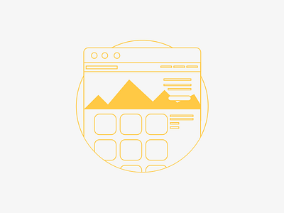 Icon Web clear graph icon line lines simple vector web website wireframe